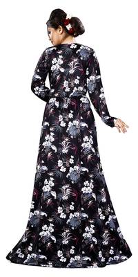 Justkartit Tropical Floral Long Printed Casual Wear Maxi Gowns Dress For Women 5