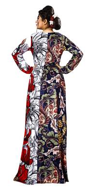 Justkartit Party Wear Long Plus Size Printed Maxi Gown Dresses For Women 5