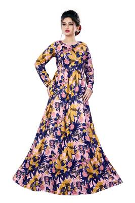 Justkartit Printed Plus Size Beach Wear Maxi Dress With Pockets For Women 1