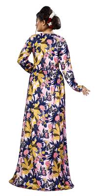 Justkartit Printed Plus Size Beach Wear Maxi Dress With Pockets For Women 5