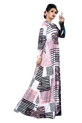 Justkartit Occasion Wear Long Plus Size Printed Maxi Gown For Women 4