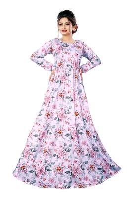 Justkartit Ladies Floral Beach Wear Long Maxi Gown Tops 1