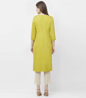 Lime embroidered satin kurtas-and-kurtis 3