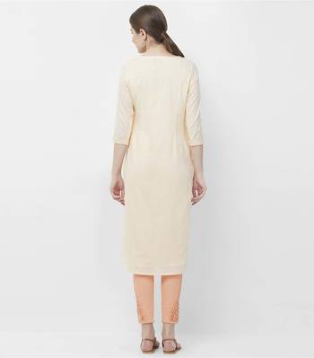 Peach embroidered cotton kurtas-and-kurtis 3