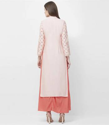 Pink embroidered rayon kurtas-and-kurtis 3