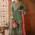 Green Embroidered Georgette Semi Stitched Salwar With Dupatta