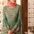 Green Embroidered Georgette Semi Stitched Salwar With Dupatta