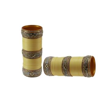 Drak Cream Stone Stud Acrylic Bangle 2