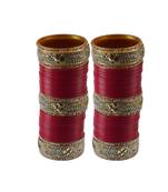 Magenta Stone Stud Acrylic Bangle