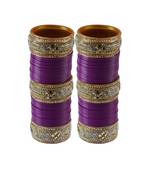 Purple Stone Stud Acrylic Bangle