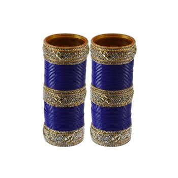 Blue Stone Stud Acrylic Bangle 1