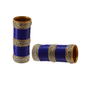 Blue Stone Stud Acrylic Bangle 2