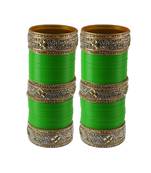 Green Stone Stud Acrylic Bangle