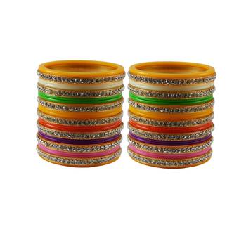 Multi Colour  Stone Stud Acrylic Bangle 1