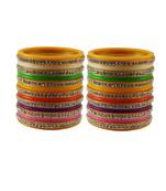 Multi Colour  Stone Stud Acrylic Bangle