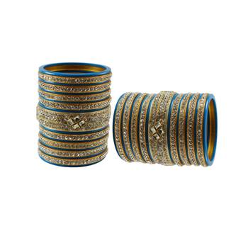 Turquoise Stone Stud Acrylic Bangle 2