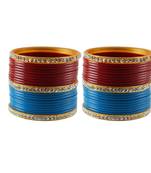 Red Turquoise  Stone Stud Acrylic Bangle