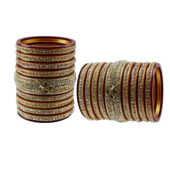 Red Stone Stud Acrylic Bangle 2