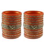 Orange Stone Stud Acrylic Bangle