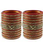 Magenta Stone Stud Acrylic Bangle