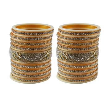 White Stone Stud Acrylic Bangle 1