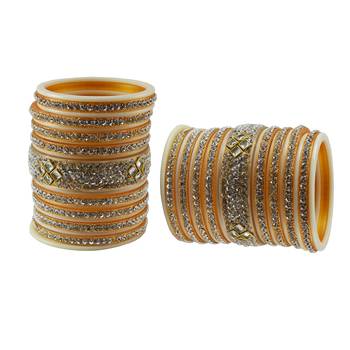 White Stone Stud Acrylic Bangle 2