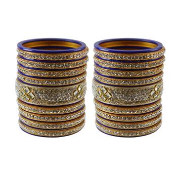 Blue Stone Stud Acrylic Bangle 1
