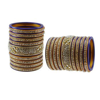 Blue Stone Stud Acrylic Bangle 2