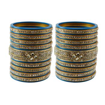 Turquoise Stone Stud Acrylic Bangle 1
