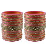 Pink Stone Stud Acrylic Bangle