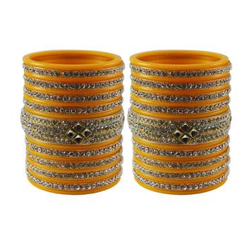 Yellow Stone Stud Acrylic Bangle 1