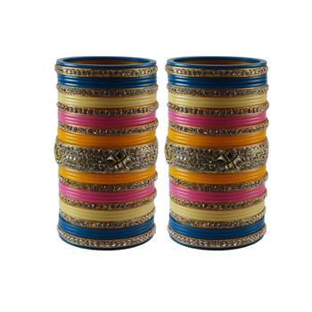 Multi Colour  Stone Stud Acrylic Bangle 1