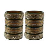 Green Stone Stud Acrylic Bangle