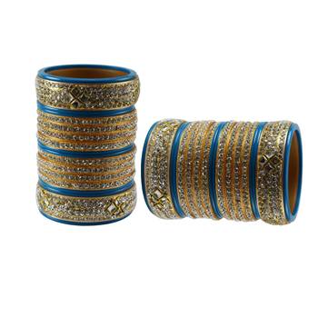 Turquoise Stone Stud Acrylic Bangle 2