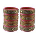 Pink Stone Stud Acrylic Bangle