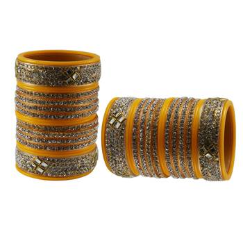 Yellow Stone Stud Acrylic Bangle 2