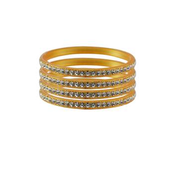 Cream Stone Stud Acrylic Bangle 1