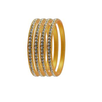 Cream Stone Stud Acrylic Bangle 2