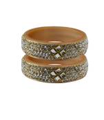 Cream Stone Stud Acrylic Bangle