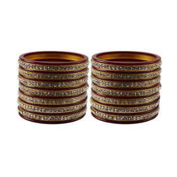 Maroon Stone Stud Acrylic Bangle 1