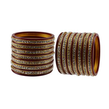 Maroon Stone Stud Acrylic Bangle 2