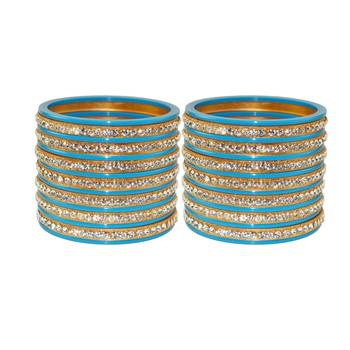 Turquoise Stone Stud Acrylic Bangle 1