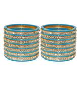 Turquoise Stone Stud Acrylic Bangle