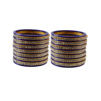 Purple Stone Stud Acrylic Bangle 1