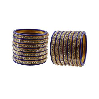 Purple Stone Stud Acrylic Bangle 2