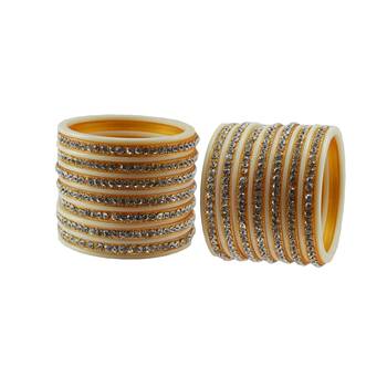 White Stone Stud Acrylic Bangle 2