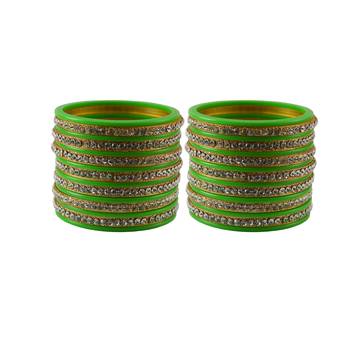 Light Green  Stone Stud Acrylic Bangle 1