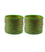 Light Green  Stone Stud Acrylic Bangle