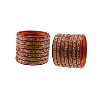 Magenta Stone Stud Acrylic Bangle 2