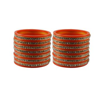 Orange Stone Stud Acrylic Bangle 2